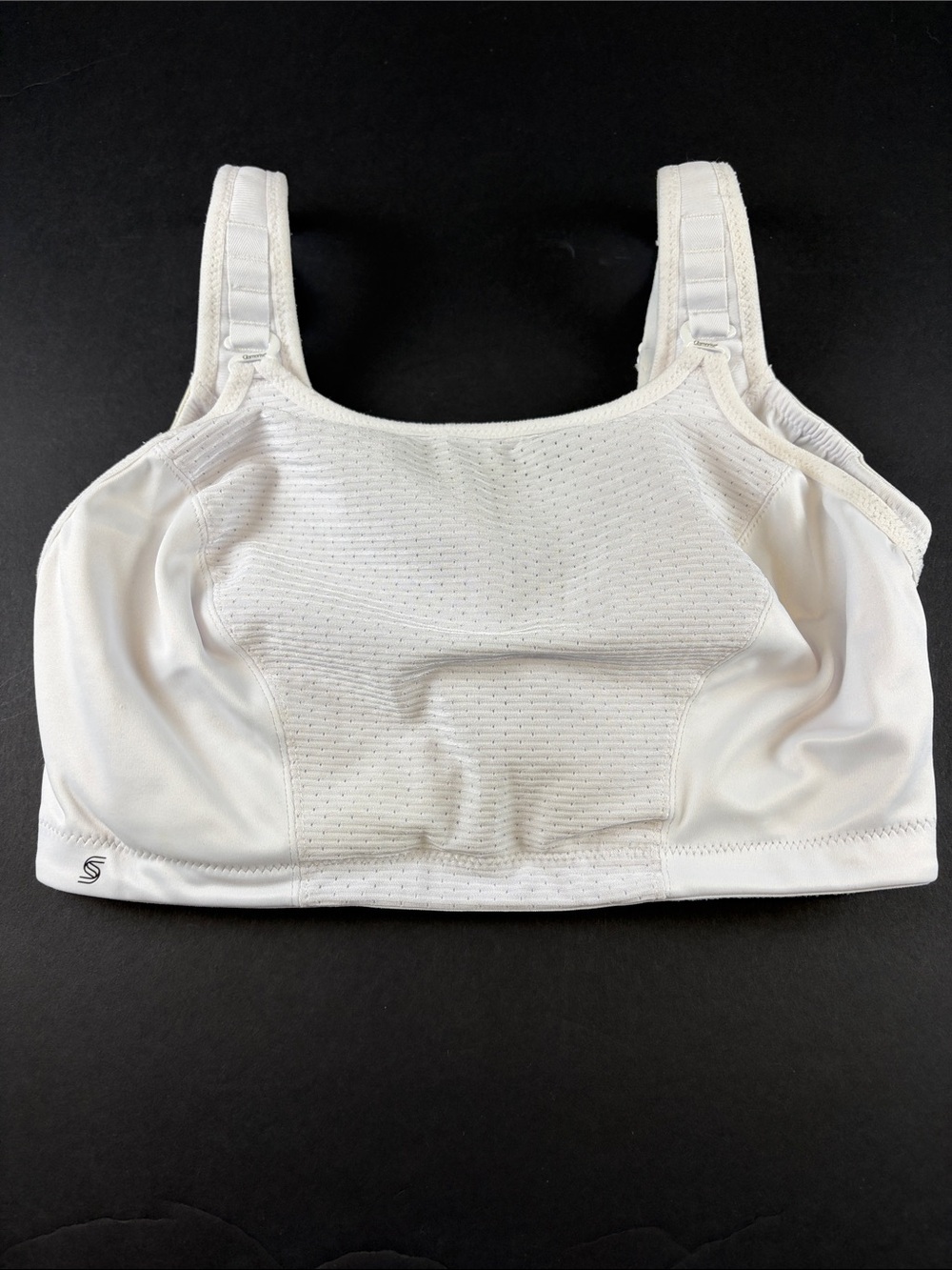 GLAMORISE CUSTOM CONTROL WIRE-FREE HIGH IMPACT SPIRTS BRA WHITE 34